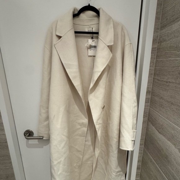 NWT DISSH Cream Long Wool Coat - Picture 5 of 8